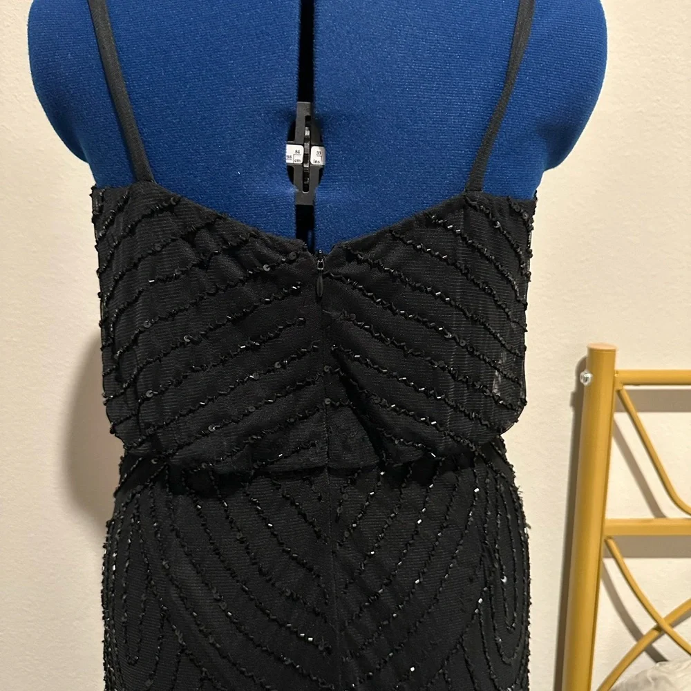 Adrianna Papell Black Sequin Gown - Picture 5 of 8